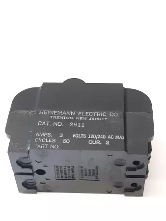 Heinemann Electric 2911 Circuit Breaker 3A 120/240VAC 