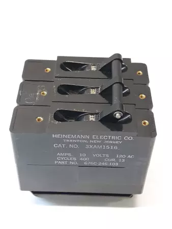 Heinemann Electric 3XAM1516 Circuit Protector 10A 120VAC 