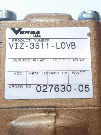 Versa VIZ-3511-LOVB Lock-Out Valve 