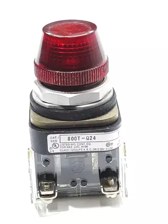 Allen-Bradley 800T-Q24 SER.T Pilot Light Red Lens Illuminated 24V AC/DC 