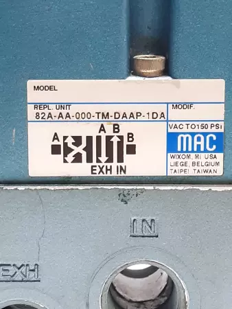 Mac 82A-AA-000-TM-DAAP-1DA Solenoid Valve 24VDC 