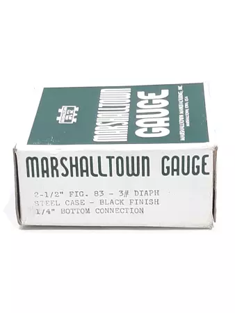 Marshalltown 2-1/2"FIG.83-3# DIAPH Pressure Gauge NPT 1/4