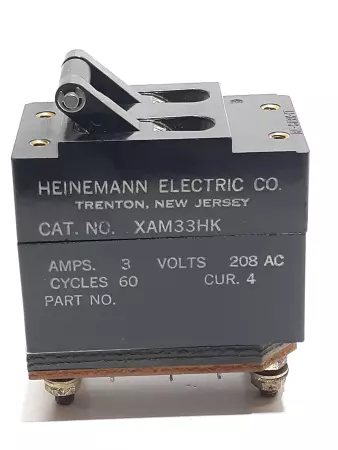 Heinemann Electric Co. XAM33HK Circuit Breaker 3A 208VAC 