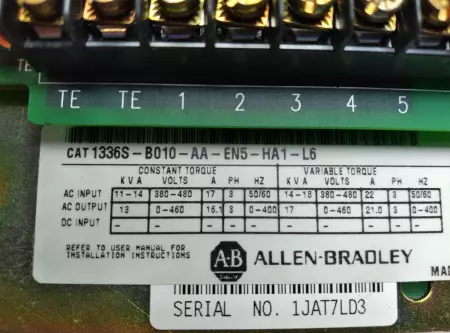 Allen-Bradley 1336S-B010-AA-EN5-HA1-L6 Servo Drive, 7.5/10kW 