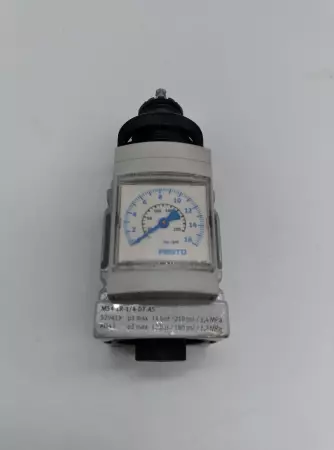  FESTO 529419 PRESSURE REGULATOR RANGE 0.5-12 BAR MS4-LR -1/4-D7-AS P 