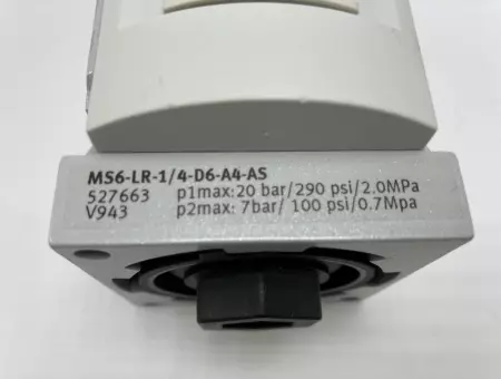  FESTO MS6-LR-1/4-D6-A4-AS Pressure Regulator TESTED 