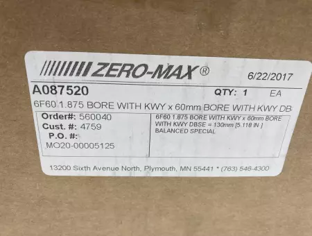 Zero-Max 6F60 Coupling, 1.875