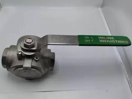 INLINE INDUSTRIES CF8M 800 3-WAY BALL VALVE 