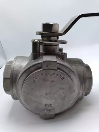 INLINE INDUSTRIES CF8M 800 3-WAY BALL VALVE 
