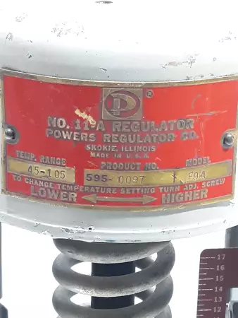 Powers Regulator Co. NO.11-A Temperature Regulator Model F9A 