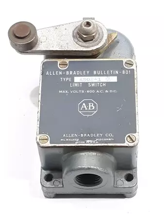 Allen-Bradley AS02-1 Bulletin-801 Limit Switch 600V AC/DC 