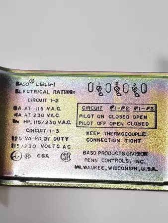 Baso L61LL-1 Pilot Switch 