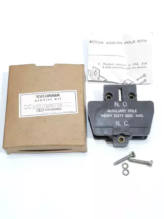 Sylvania A77-285873A N.O/N.C Auxiliary Pole Heavy Duty 600V 