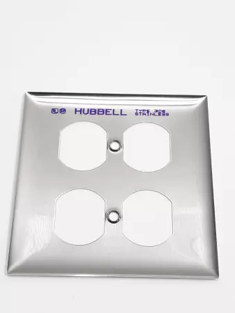 Hubbell S-82 (S-82N) Smooth Stainless Steel Wall Plate Lot of 10