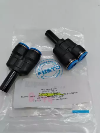 NEW FESTO QSY-12H-B PUSH IN Y-CONNECTOR Pneumatic Lot of 2