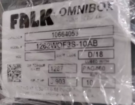 Falk 1262WOF3S-10AB Omnibox Worm Speed Reducer, 10:1 Ratio 3.90HP Input 