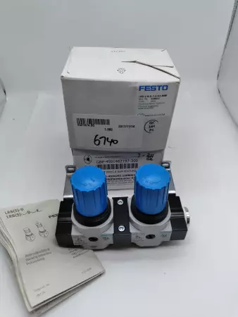 FESTO LRB-3/8-D-7-O-K2-MINI PRESSURE REGULATING VALVE MANIFOLD 