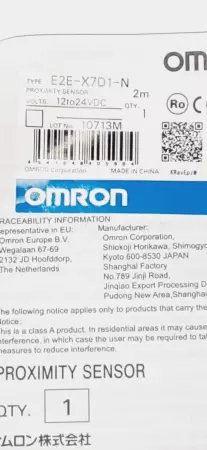 Omron E2E-X7D1-N Proximity Sensor 2m 12-24VDC 