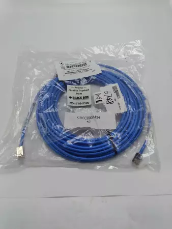 NEW Black Box CBCC0001434-40FT Ethernet PVC Cable 40FT Blue 