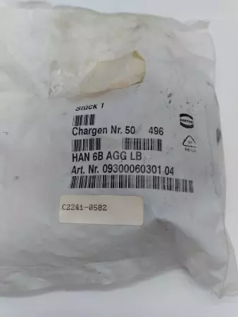 HARTING HAN-6B-AGG-LB Heavy Duty Power Connector  09300060301 04 