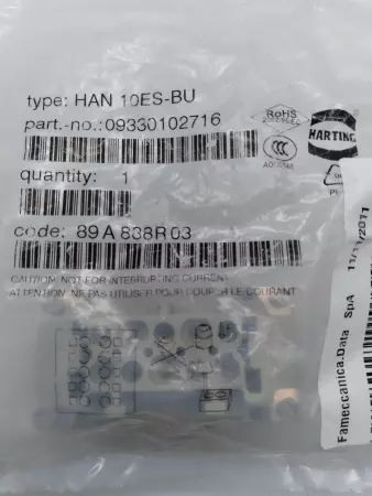 HARTING 09330102716/HAN 10ES-BU INSERT CONNECTOR 