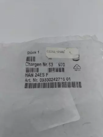 NEW HARTING HAN 24 ES-F Rectangular Socket Insert 09330242716 01 