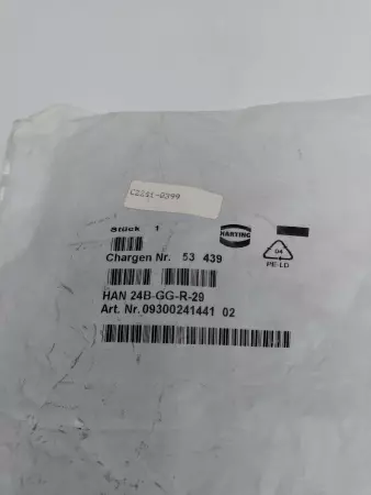 NEW Harting HAN 24B-GG-R-29 Heavy Duty Power Connector 09300241441 02 