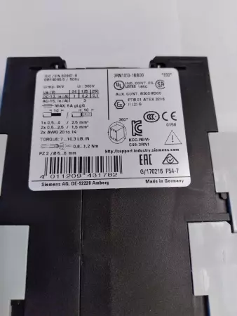 Siemens 3RN1013-1BB00 THERMISTOR MOTOR PROTECTION RELAY 