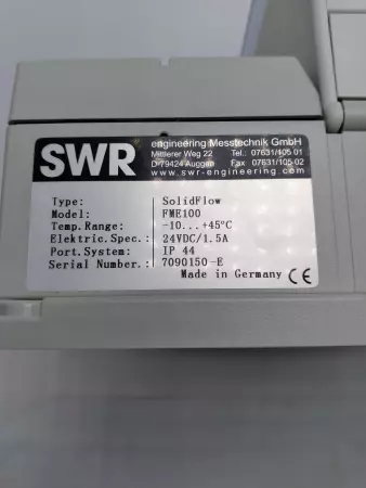 NEW SWR FME100 FLOW METER 24VDC 