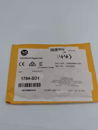 Allen-Bradley 1784-SD1 1GB Secure Digital Memory Card 