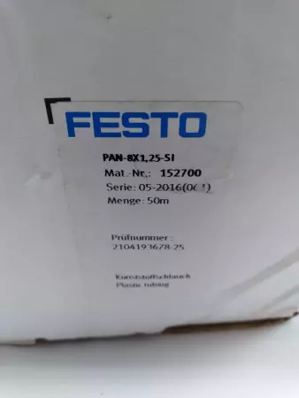 Festo PAN-8X1 Pneumatic Plastic Tubing, 50M 152700 (Silver) 