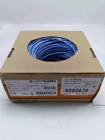 NEW LAPP KABEL X07V-K-1X1.5 TINNED BLUE-WHITE MACHINE WIRE 1 X 1.5 