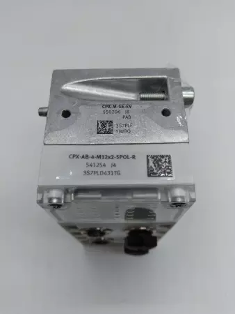 FESTO CPX-AB-4-M12X2-5POL-R CONNECTION BLOCK (541254) W/Interlinking block 