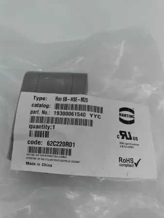NEW HARTING HAN 6B-HSE-M20 Connector Power Heavy Duty, Side Entry Metal Hood 193