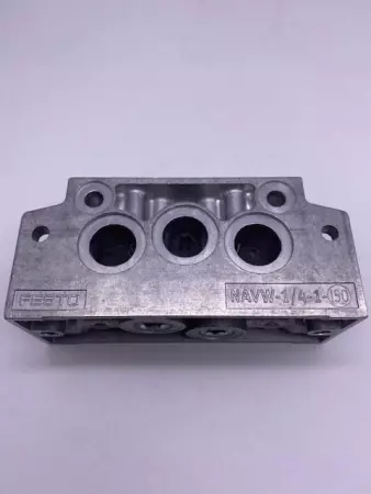  FESTO NAVW-1/4-1-ISO 152789 MANIFOLD SUB-BASE W/90 DEGREE CONNECTIONS 