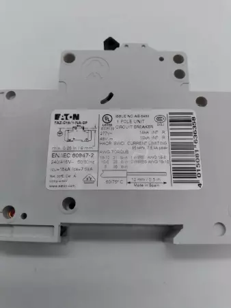 Eaton FAZ-C16/1-NA Circuit Breaker 
