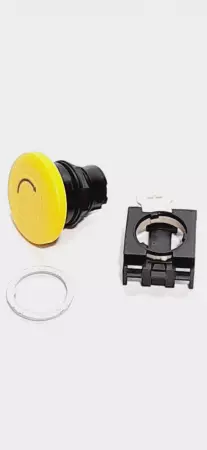 Cutler-Hammer E22LLB4 Mush Pushbutton Kit 40 mm Yellow Head 