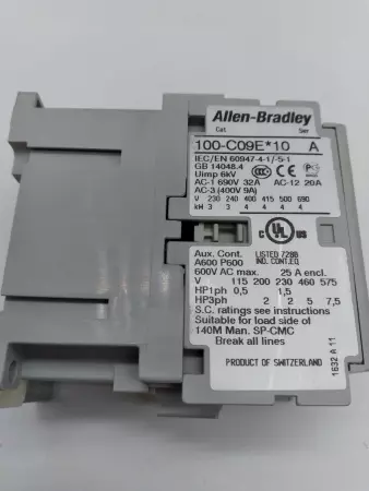  ALLEN BRADLEY 100-C09E10 SER.A Contactor TESTED 