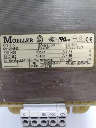 MOELLER 046895 TRANSFORMER TESTED 