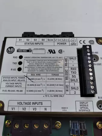 Allen-Bradley 1403-MM01A SER.B Powermonitor II Master Module 