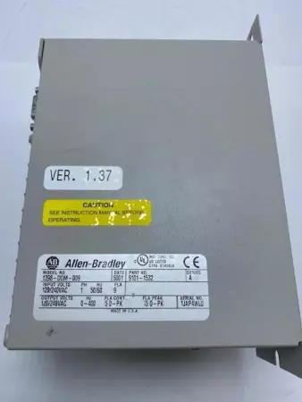 ALLEN BRADLEY 1398-DDM-009 SA Ultra 100 Universal Drive 1000 Watt, 15A Peak, Ser