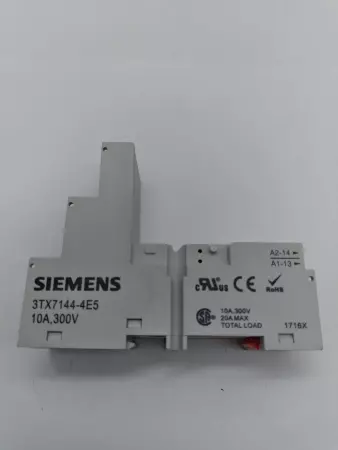  Siemens 3TX7144-4E5 RELAY SOCKET 14-PIN 