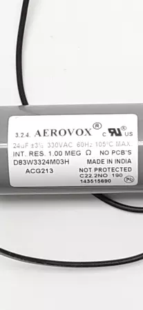 Aerovox D83W3324M03H Metal Halide Lighting Capacitor 330V 60Hz 1 MOhm 