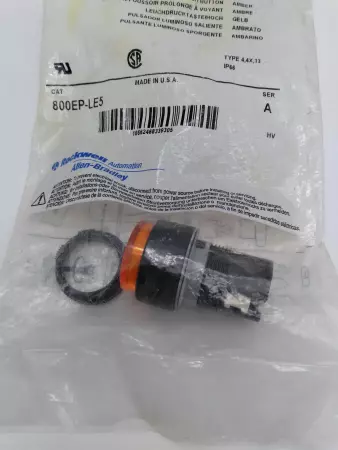 NEW Allen-Bradley 800EP-LE5 Amber Pilot Push-to-Test Light 