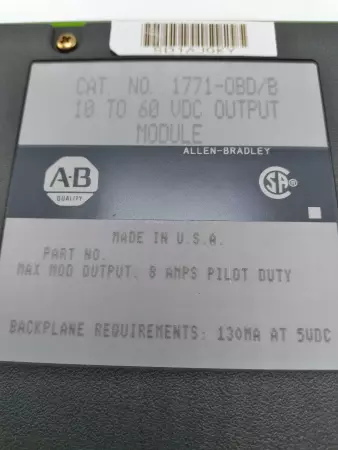 Allen-Bradley 1771-OBD SER.B PLC-5 Output Module 