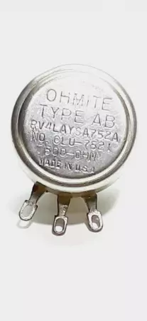 Ohmite RV4LAYSA752A 7500 Ohms Potentiometer Type AB 2W 