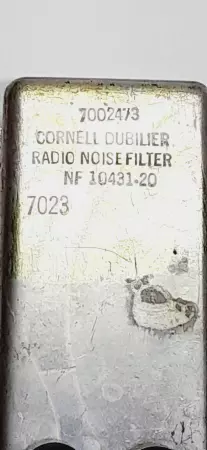 Cornell Dubilier NF 10431-20 Radio Noise Filter 