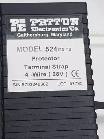 Patton Electronics 524/25-TS Protector Terminal Strap 4-Wire 25V 