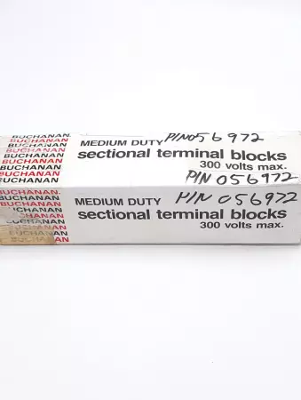 Buchanan 056972 Sectional Terminal Blocks Medium Duty 300V Lot of 80