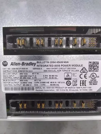 Allen-Bradley 2094-BC07-M05-M Integrated Axis Power/Converter, 45kW 